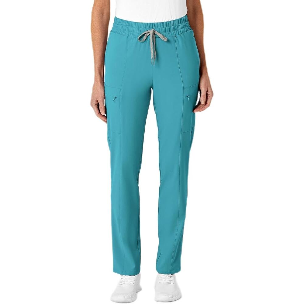 WONDERWINK Women's High Waist Slim Leg Pant 5334 Size MP In Teal Blue - Picture 2 of 13